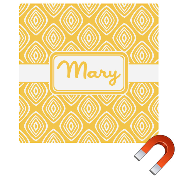 Custom Tribal Diamond Square Car Magnet - 10" (Personalized)