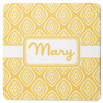 Tribal Diamond Square Rubber Backed Coaster (Personalized)