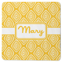 Tribal Diamond Square Rubber Backed Coaster (Personalized)