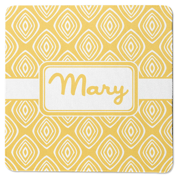 Custom Tribal Diamond Square Rubber Backed Coaster (Personalized)