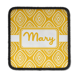 Tribal Diamond Iron On Square Patch w/ Name or Text