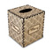 Tribal Diamond Square Tissue Box Covers - Wood - Front
