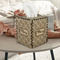 Tribal Diamond Square Tissue Box Covers - Wood - In Context