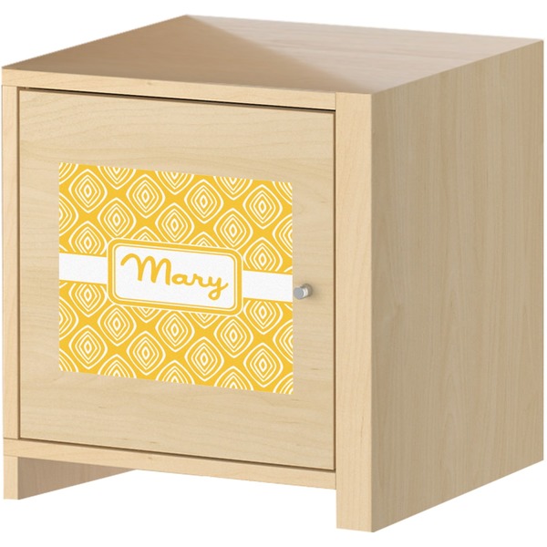 Tribal Diamond Square Wall Decal on Wooden Cabinet