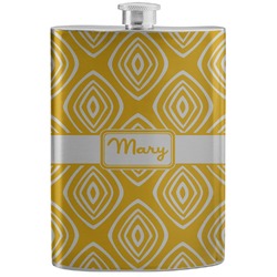 Tribal Diamond Stainless Steel Flask (Personalized)