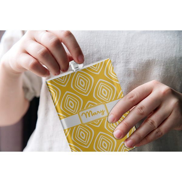 Tribal Diamond Stainless Steel Flask - LIFESTYLE 1