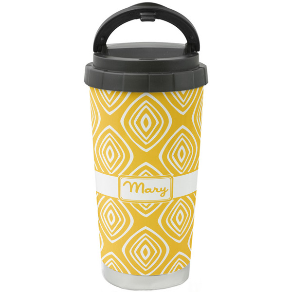 Custom Tribal Diamond Stainless Steel Coffee Tumbler (Personalized)