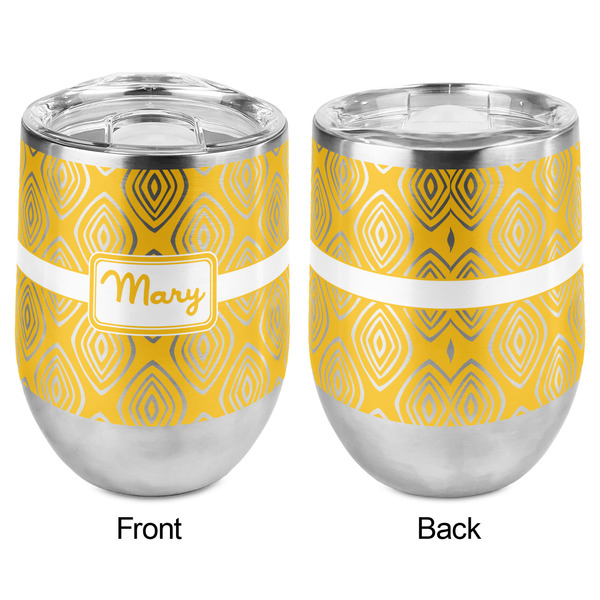 Tribal Diamond Stemless Wine Tumbler - Full Print - Approval