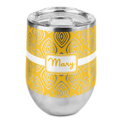 Tribal Diamond Stemless Wine Tumbler - Full Print (Personalized)