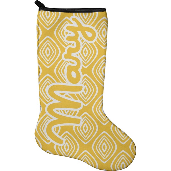 Custom Tribal Diamond Holiday Stocking - Neoprene (Personalized)