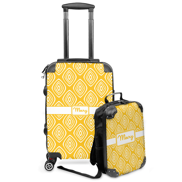 Custom Tribal Diamond Kids 2-Piece Luggage Set - Suitcase & Backpack (Personalized)
