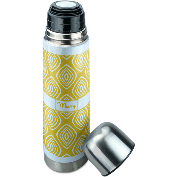 Tribal Diamond Thermos - Lid Off