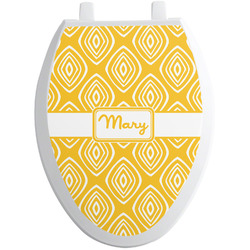 Tribal Diamond Toilet Seat Decal - Elongated (Personalized)