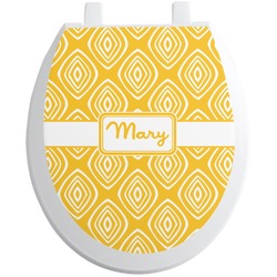 Tribal Diamond Toilet Seat Decal (Personalized)