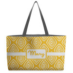 Tribal Diamond Beach Totes Bag - w/ Black Handles (Personalized)