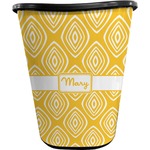 Tribal Diamond Waste Basket - Double Sided (Black) (Personalized)