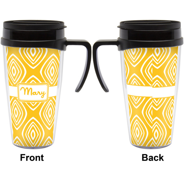 Tribal Diamond Travel Mug with Black Handle - Approval