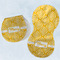 Tribal Diamond Two Peanut Shaped Burps - Open and Folded