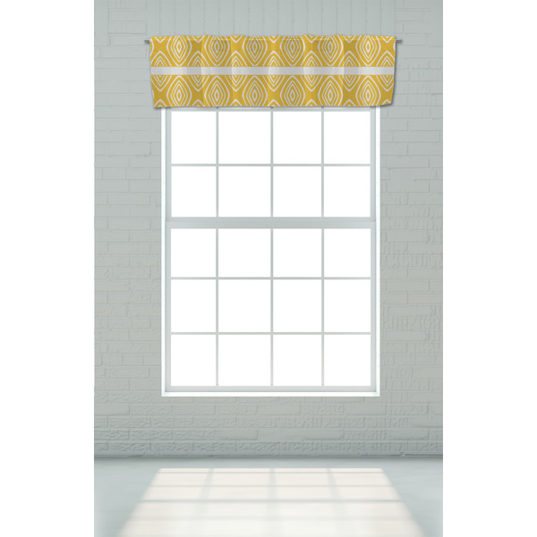 Tribal Diamond Valance - On window