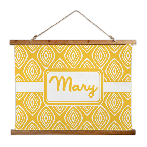 Custom Tribal Diamond Wall Hanging Tapestry - Wide (Personalized)