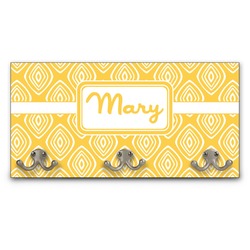 Tribal Diamond Wall Mounted Coat Rack (Personalized)