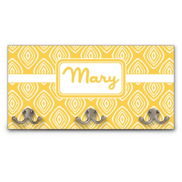 Custom Tribal Diamond Wall Mounted Coat Rack (Personalized)