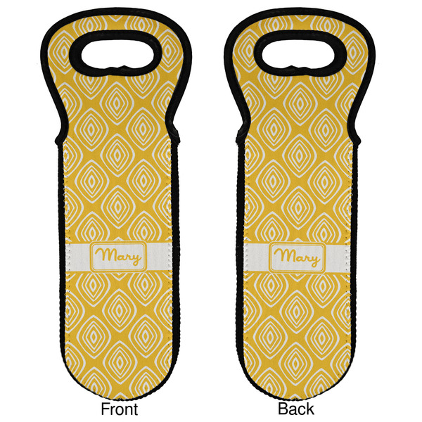 Tribal Diamond Wine Tote Front & Back