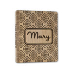 Tribal Diamond Wood 3-Ring Binder - 1" Half-Letter Size (Personalized)