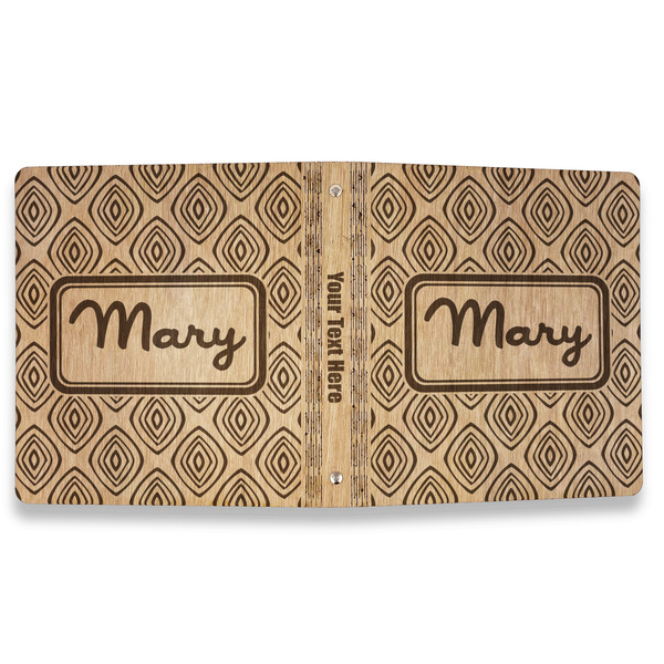 Tribal Diamond Wood 3-Ring Binders - 1" Letter - Approval