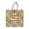 Tribal Diamond Wood Luggage Tags - Square - Front/Main