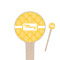 Tribal Diamond 4" Round Wooden Food Picks - Single Sided (Personalized)