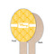 Tribal Diamond Wooden Food Pick - Oval - Single Sided - Front & Back
