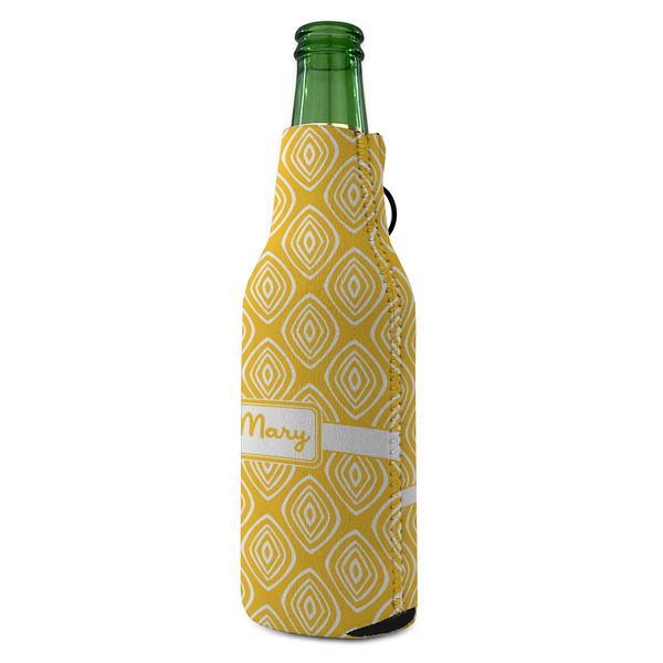 Tribal Diamond Zipper Bottle Cooler - ANGLE (bottle)