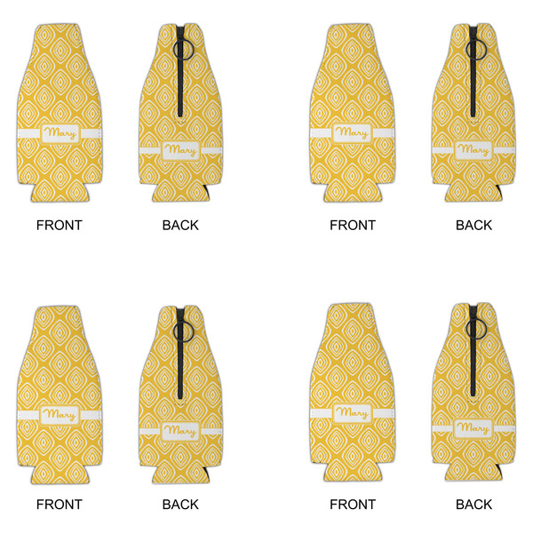 Tribal Diamond Zipper Bottle Cooler - Set of 4 - APPROVAL