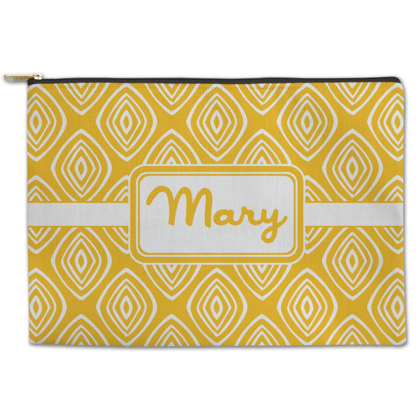 Custom Tribal Diamond Zipper Pouch - Large - 12.5"x8.5" (Personalized)