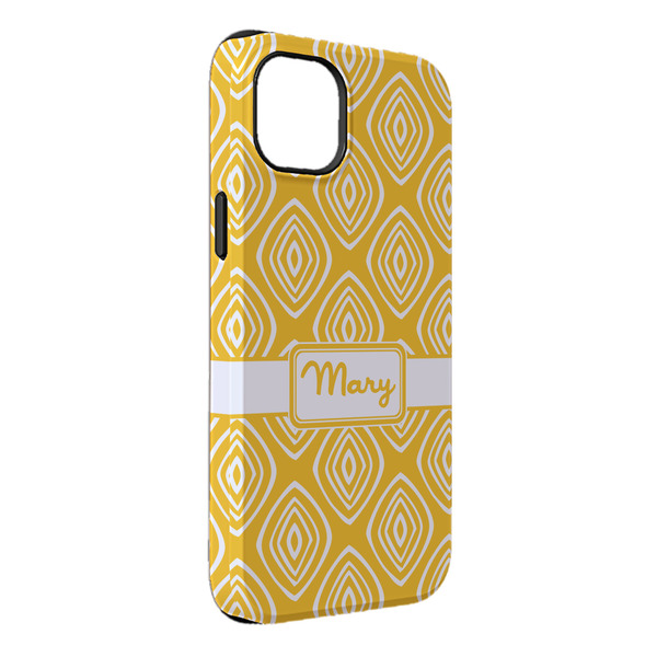 Custom Tribal Diamond iPhone Case - Rubber Lined - iPhone 14 Plus (Personalized)