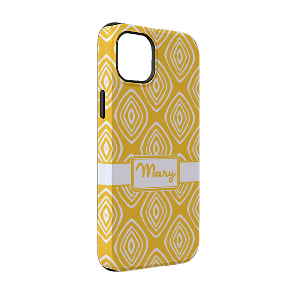Custom Tribal Diamond iPhone Case - Rubber Lined - iPhone 14 (Personalized)