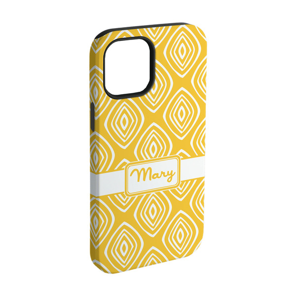 Custom Tribal Diamond iPhone Case - Rubber Lined - iPhone 15 (Personalized)