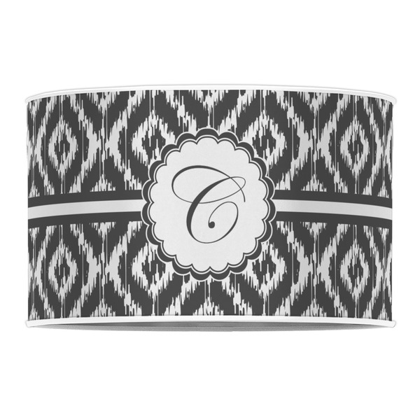 Ikat 12" Drum Lampshade - FRONT (Poly Film)