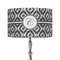 Ikat 12" Drum Lampshade - ON STAND (Fabric)