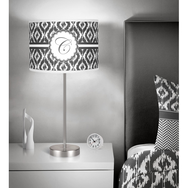 Ikat 13 inch drum lamp shade - in room