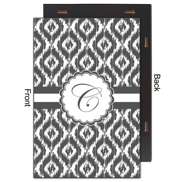 Ikat 20x30 Wood Print - Front & Back View
