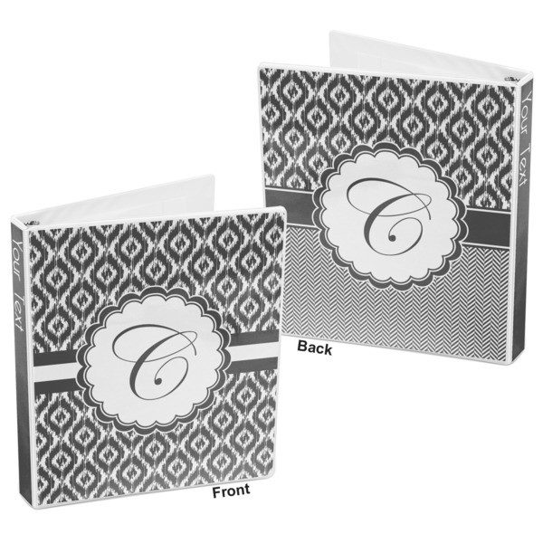 Ikat 3-Ring Binder Front and Back