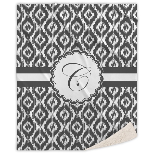 Custom Ikat Sherpa Throw Blanket (Personalized)