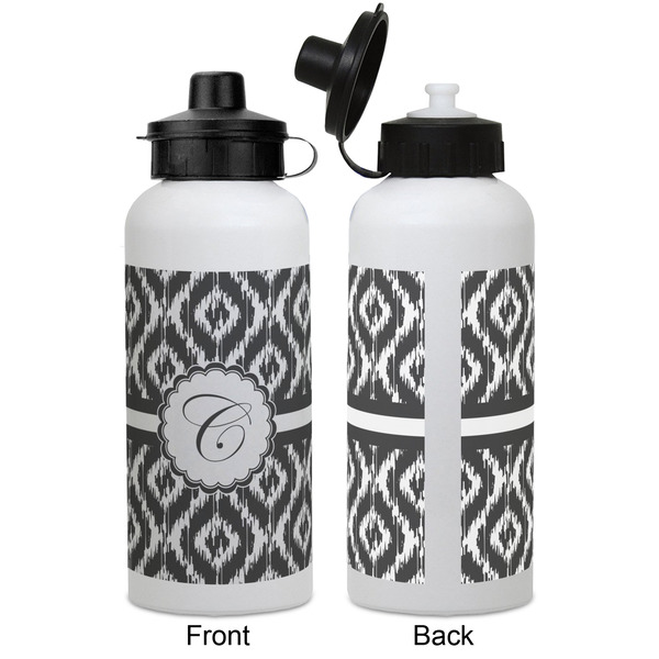 Ikat Aluminum Water Bottle - White APPROVAL
