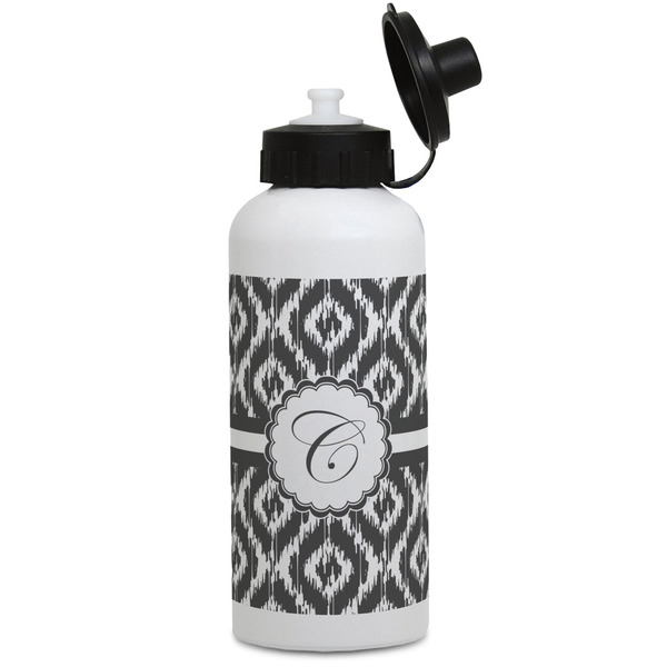 Custom Ikat Water Bottles - Aluminum - 20 oz - White (Personalized)