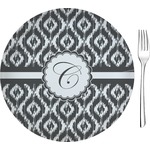 Ikat 8" Glass Appetizer / Dessert Plates - Single or Set (Personalized)