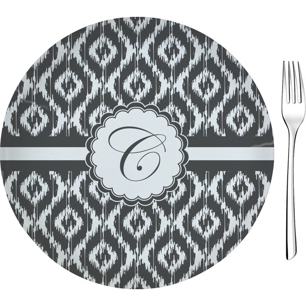 Custom Ikat Glass Appetizer / Dessert Plate 8" (Personalized)