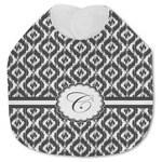 Ikat Jersey Knit Baby Bib w/ Initial