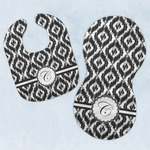 Ikat Baby Bib & Burp Set w/ Initial